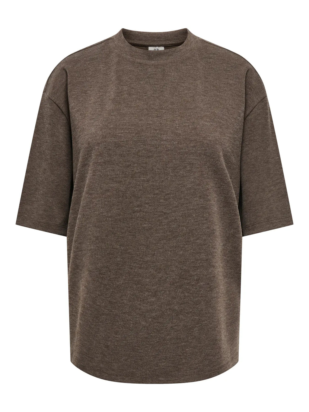 JDY - VITA LIFE S/S ONECK TOP - COFFEE BEAN/MELANGE