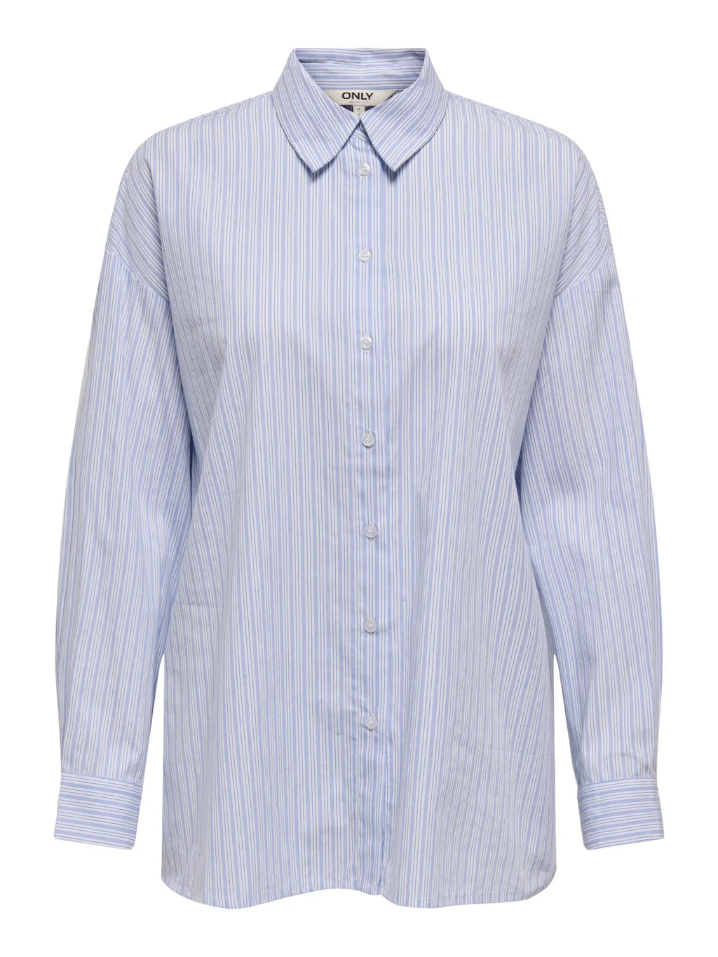 ONLY - RIMINI LIFE LS SHIRT MOCH - BRIGHT WHITE/ BLUE STRIPE