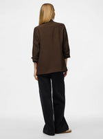 Ladda upp bild till gallerivisning, PIECES - BOSELLA 3/4 BLAZER - HOT FUDGE
