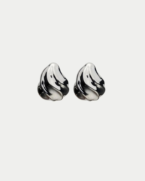 BOW19DETAILS - SWIRL EARRINGS - SILVER