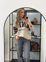 Ladda upp bild till gallerivisning, MARTA - HIBISCUS SWEATSHIRT 22659 - BEIGE
