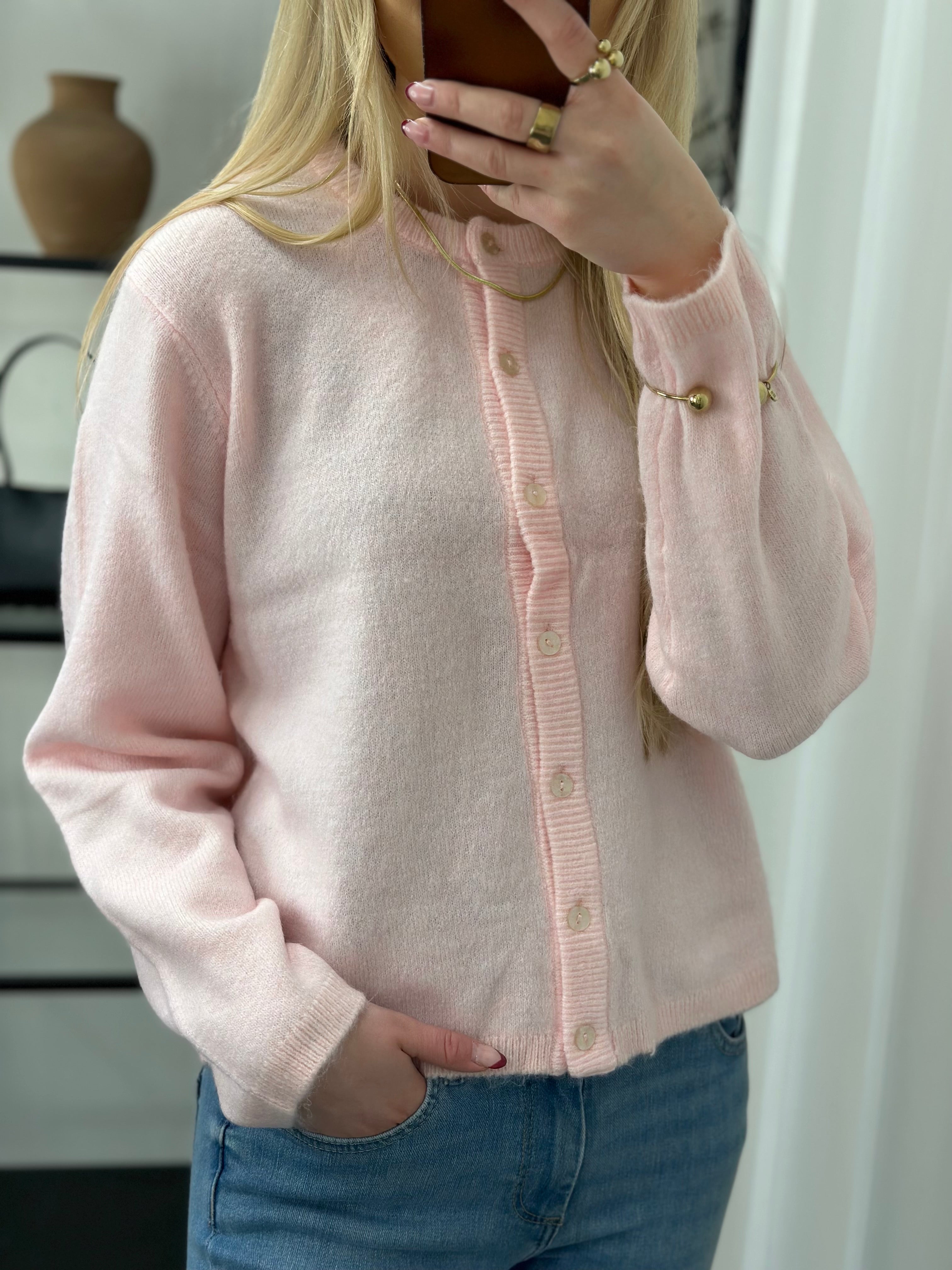 ONLY - SIMONI L/S O-NECK CARDIGAN - POTPOURRI