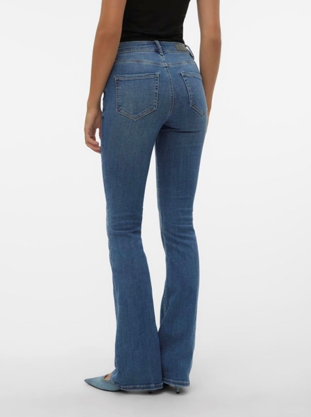 VERO MODA - FLASH MR FLARED JEANS LI347 - MEDIUM BLUE DENIM