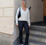 Ladda upp bild till gallerivisning, PIECES - JONDA LS V-NECK KNIT CARDIGAN - BIRCH
