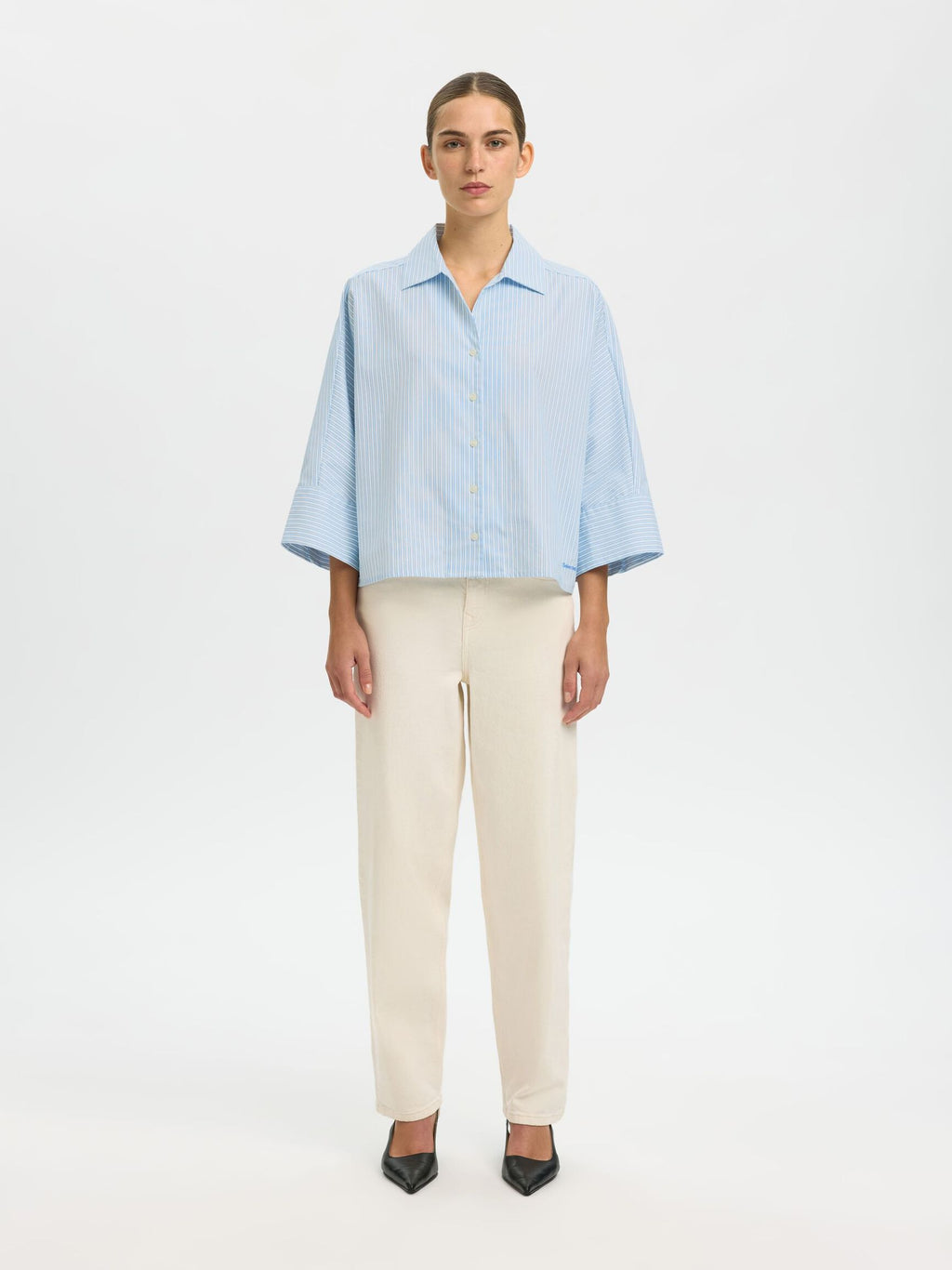 SELECTED FEMME - FESTER OVERSIZE 3/4 SHIRT
