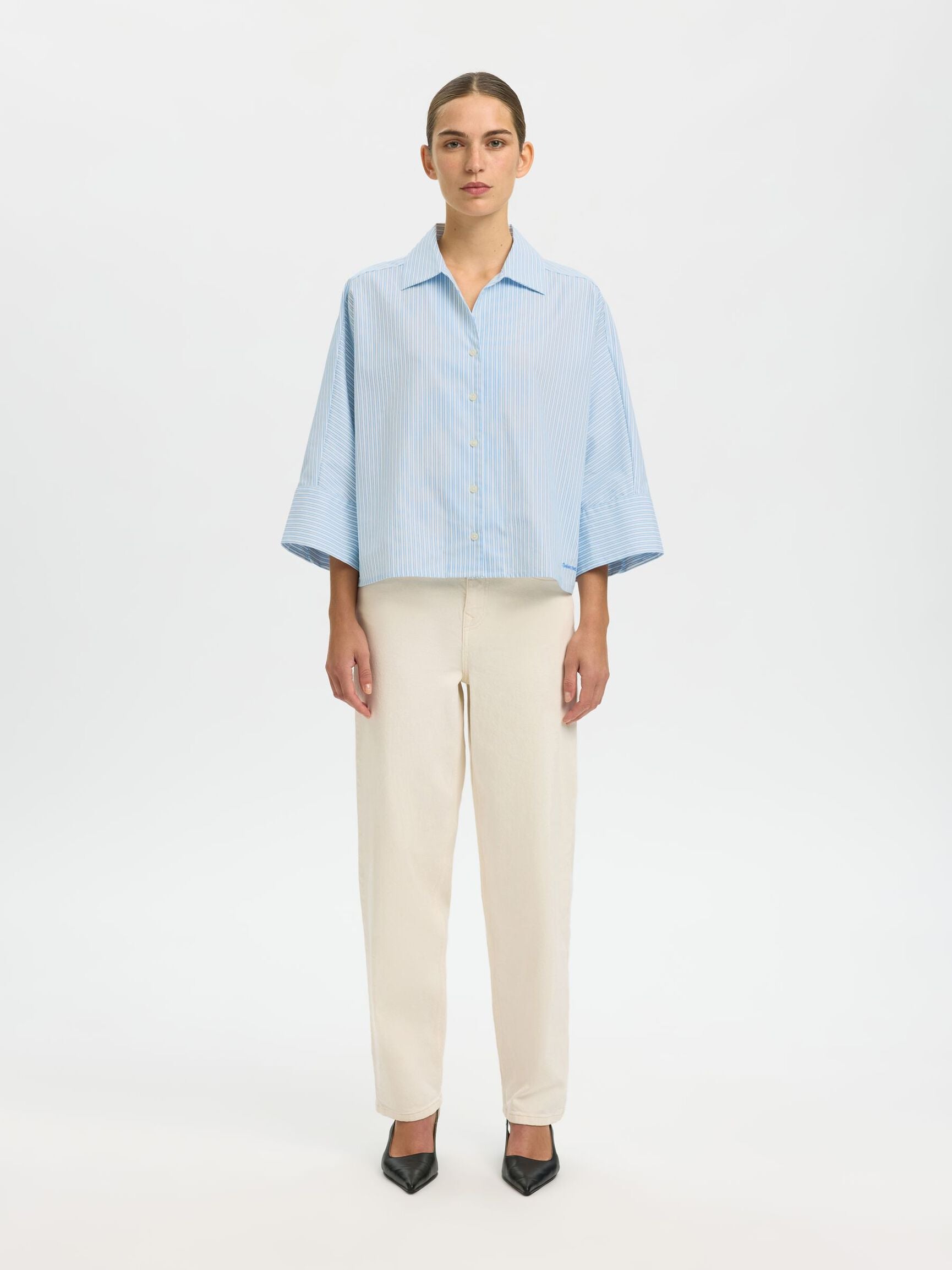 SELECTED FEMME - FESTER OVERSIZE 3/4 SHIRT