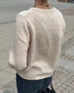SELECTED FEMME - LULU NEW LS KNIT CARDIGAN - BIRCH/MELANGE