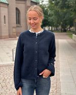 Ladda upp bild till gallerivisning, SELECTED FEMME - LULU NEW LS KNIT CARDIGAN - DARK SAPPHIRE/MELANGE
