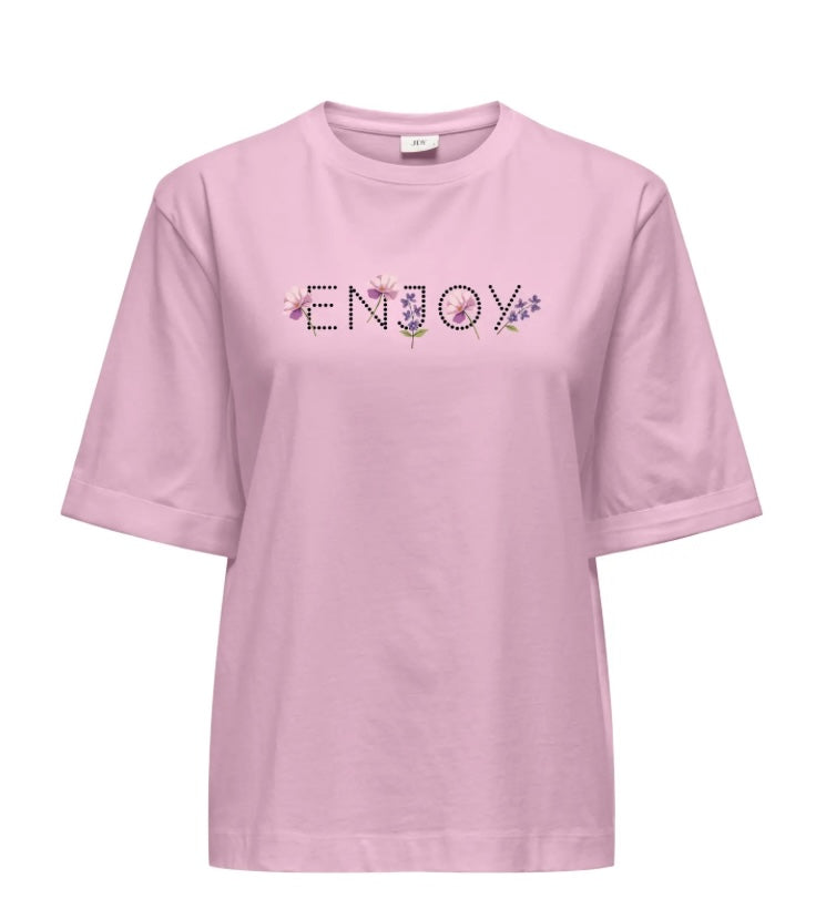 JDY - IDAHO LIFE S/S T-SHIRT - FRAGRANT LILAC ENJOY