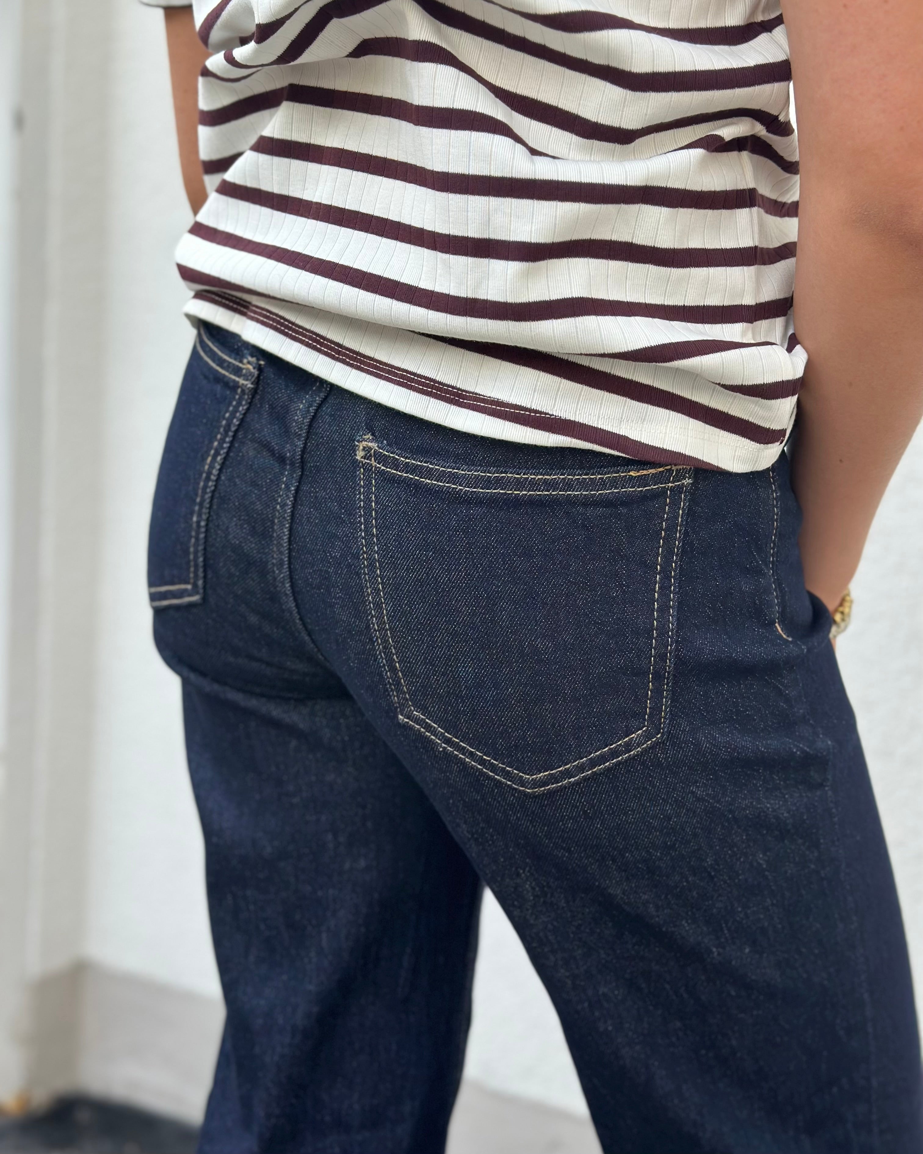 VERO MODA - TESSA HR WIDE JEANS RA369 - DARK BLUE DENIM/RINSE