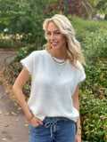 MARTA - LAYA KNIT VEST - WHITE