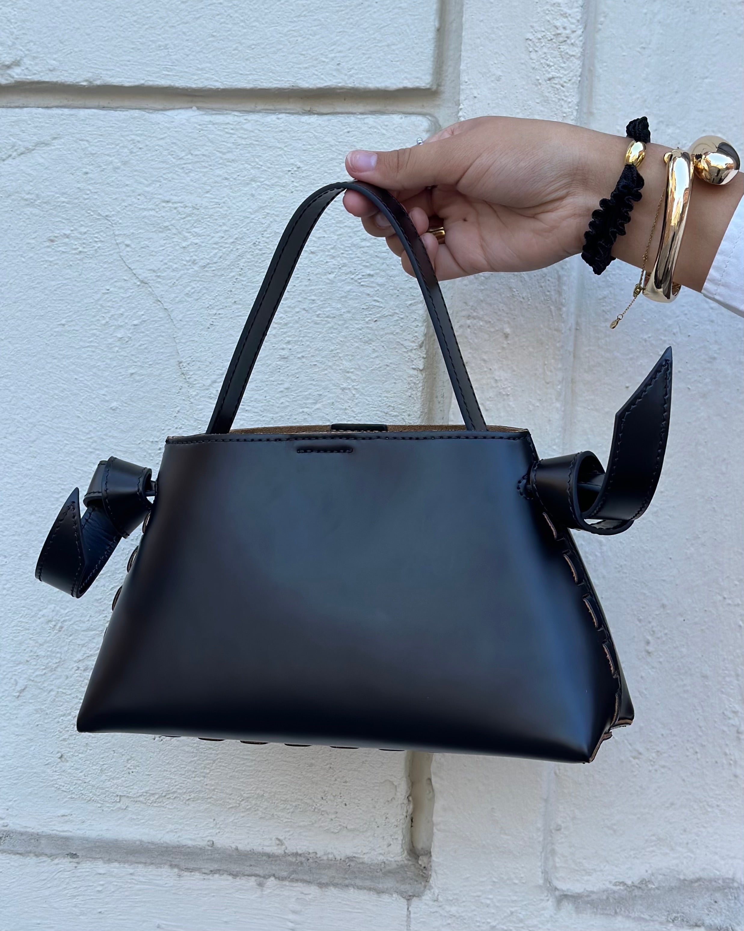 SELECTED FEMME - STELLA MINI LEATHER BAG - BLACK