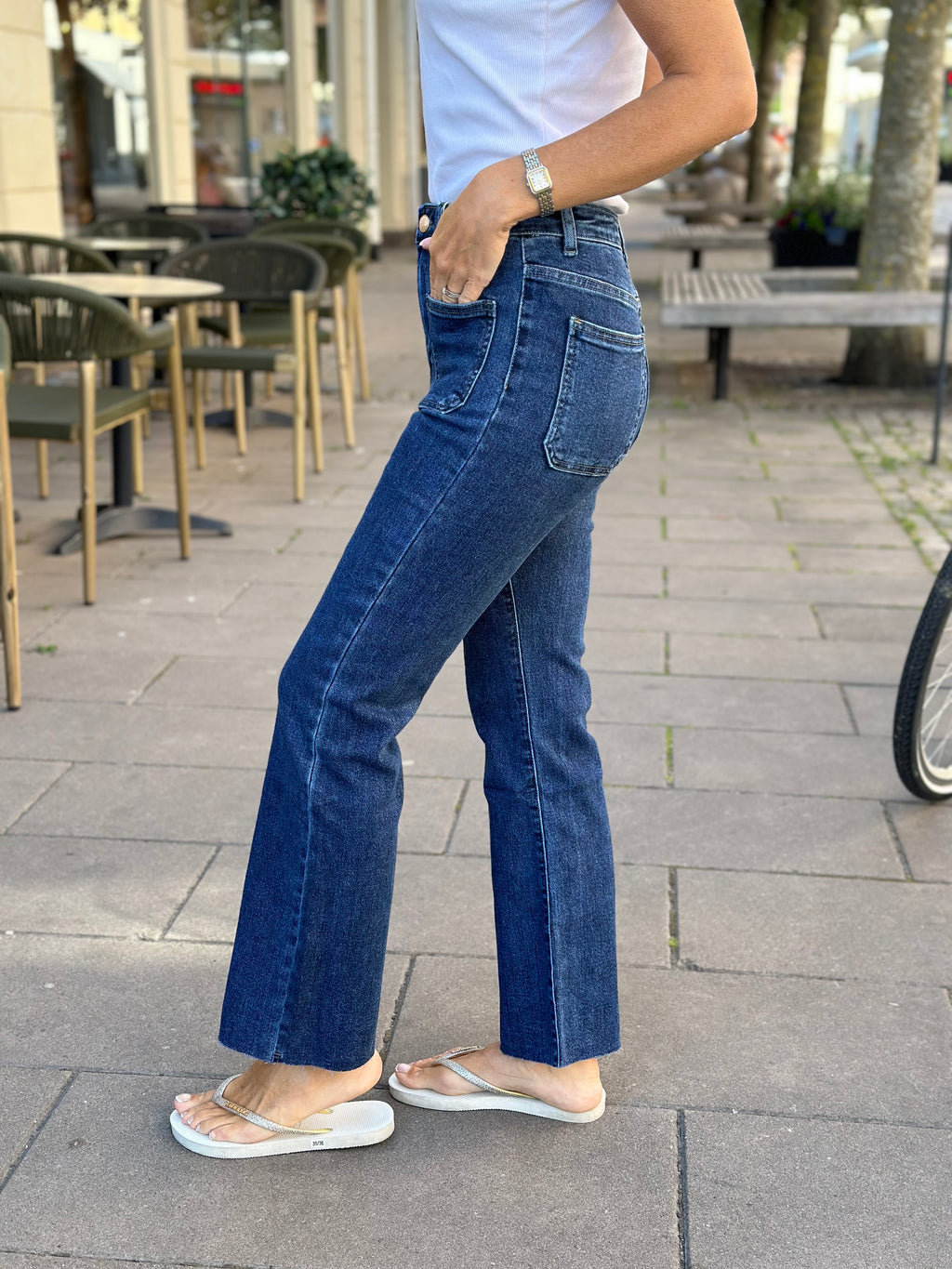 COSY HOUSE - FLARED JEANS Y6119D# - DARK BLUE MED FICKOR