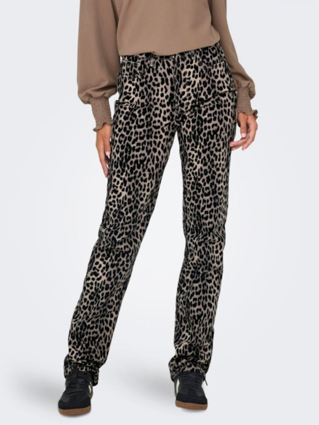 ONLY - EMILY-ANLIE HW PANT - BLACK/LEO