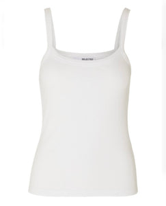 SELECTED FEMME - CELICA ANNA STRAP TANK TOP - BRIGHT WHITE