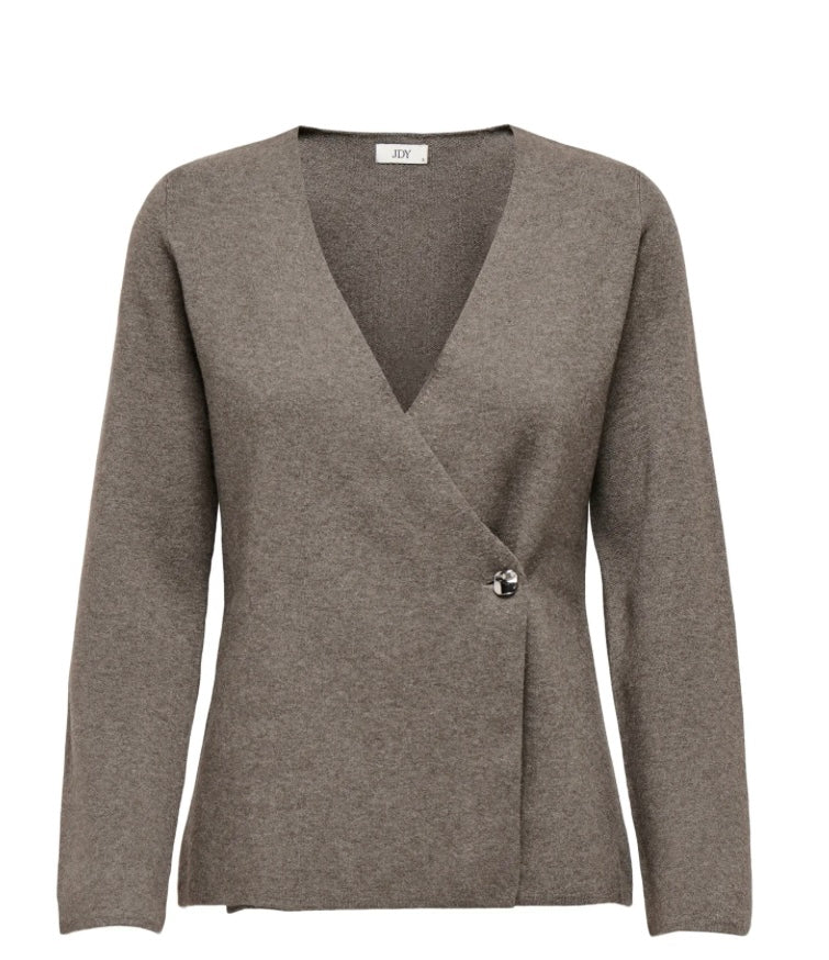 JDY - PRIME LIFE L/S V-NECK CARDIGAN - FALCON