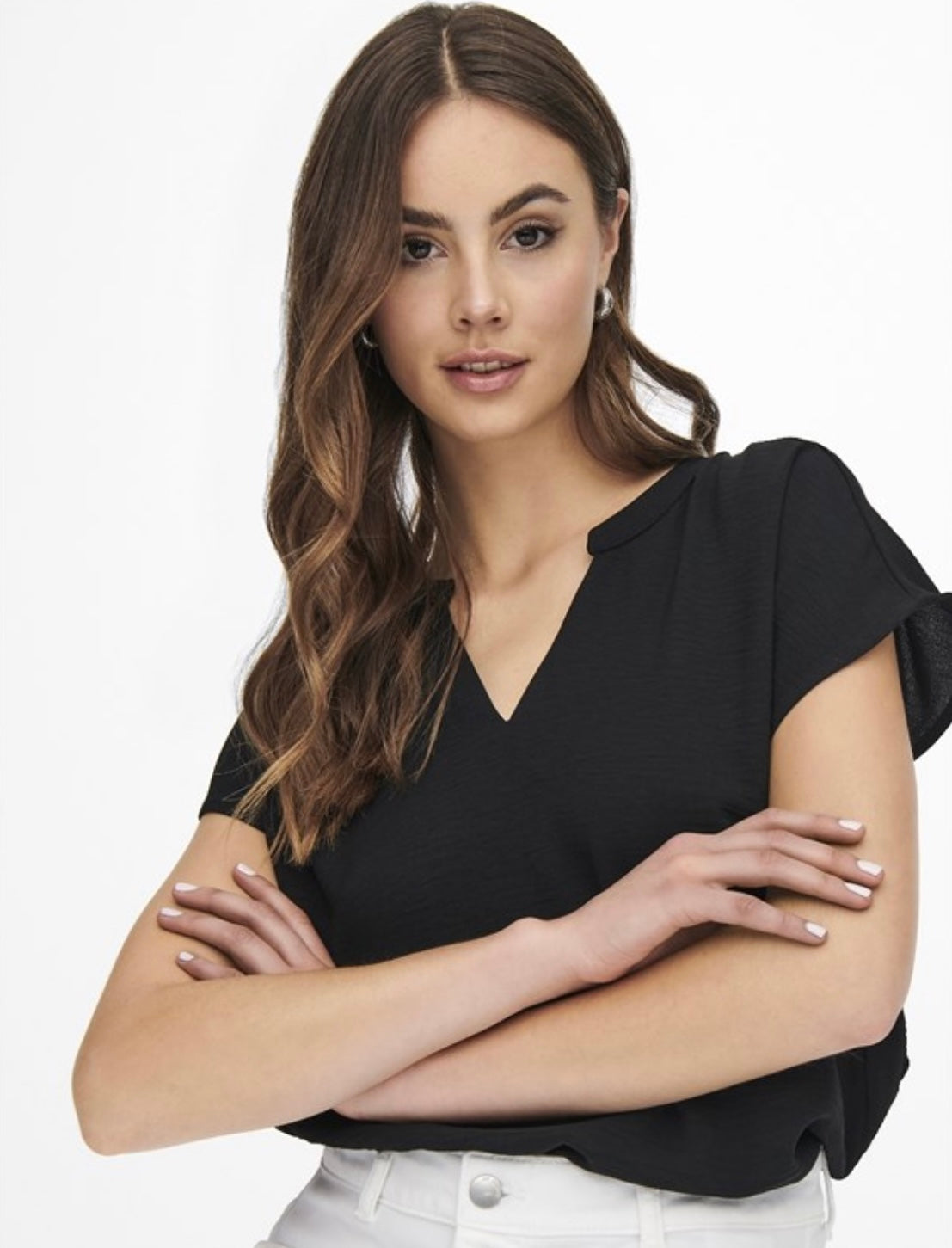 JDY - LION S/S TOP - BLACK