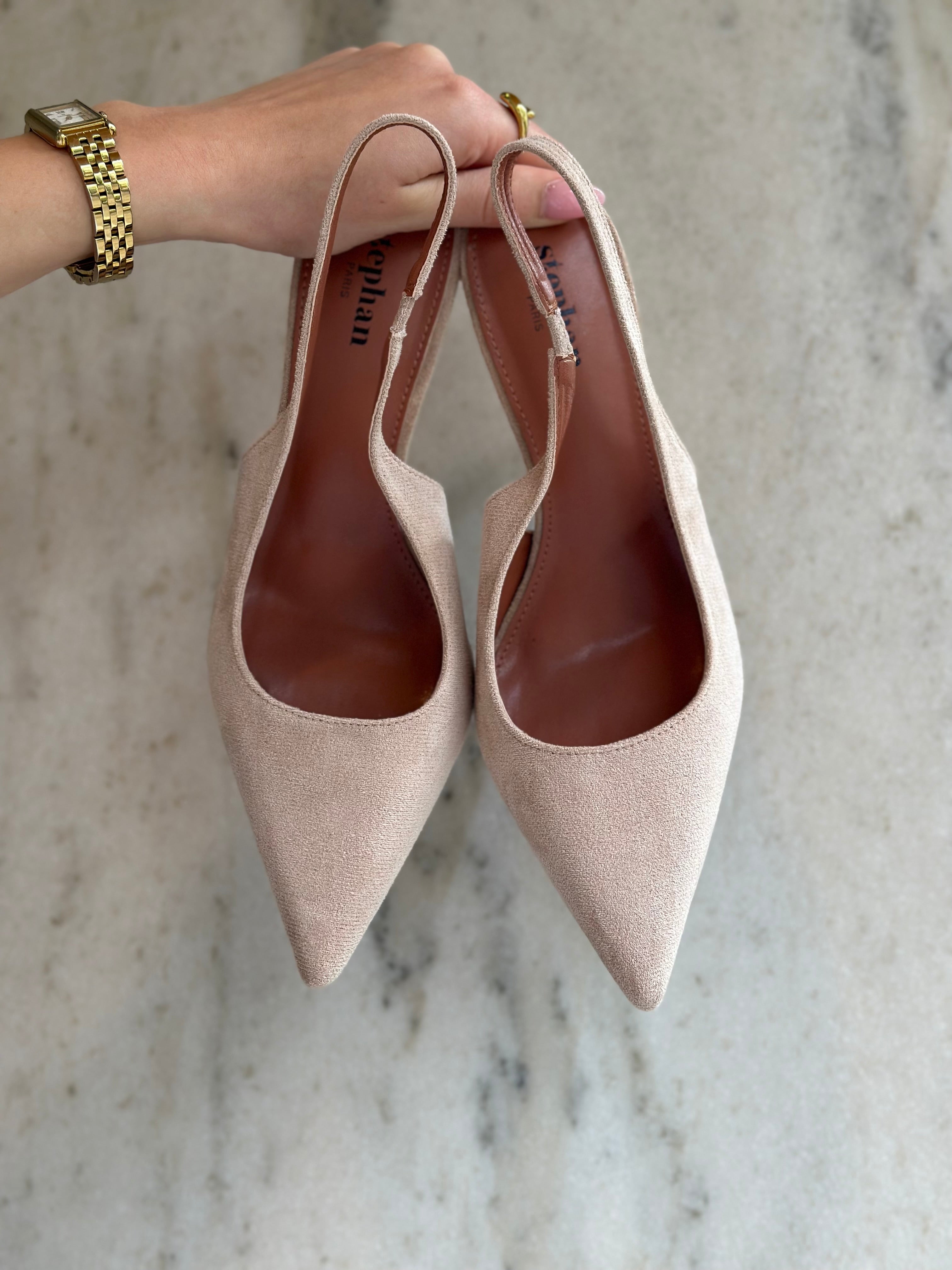 MARTA - KLACKSKOR P1523 - BEIGE