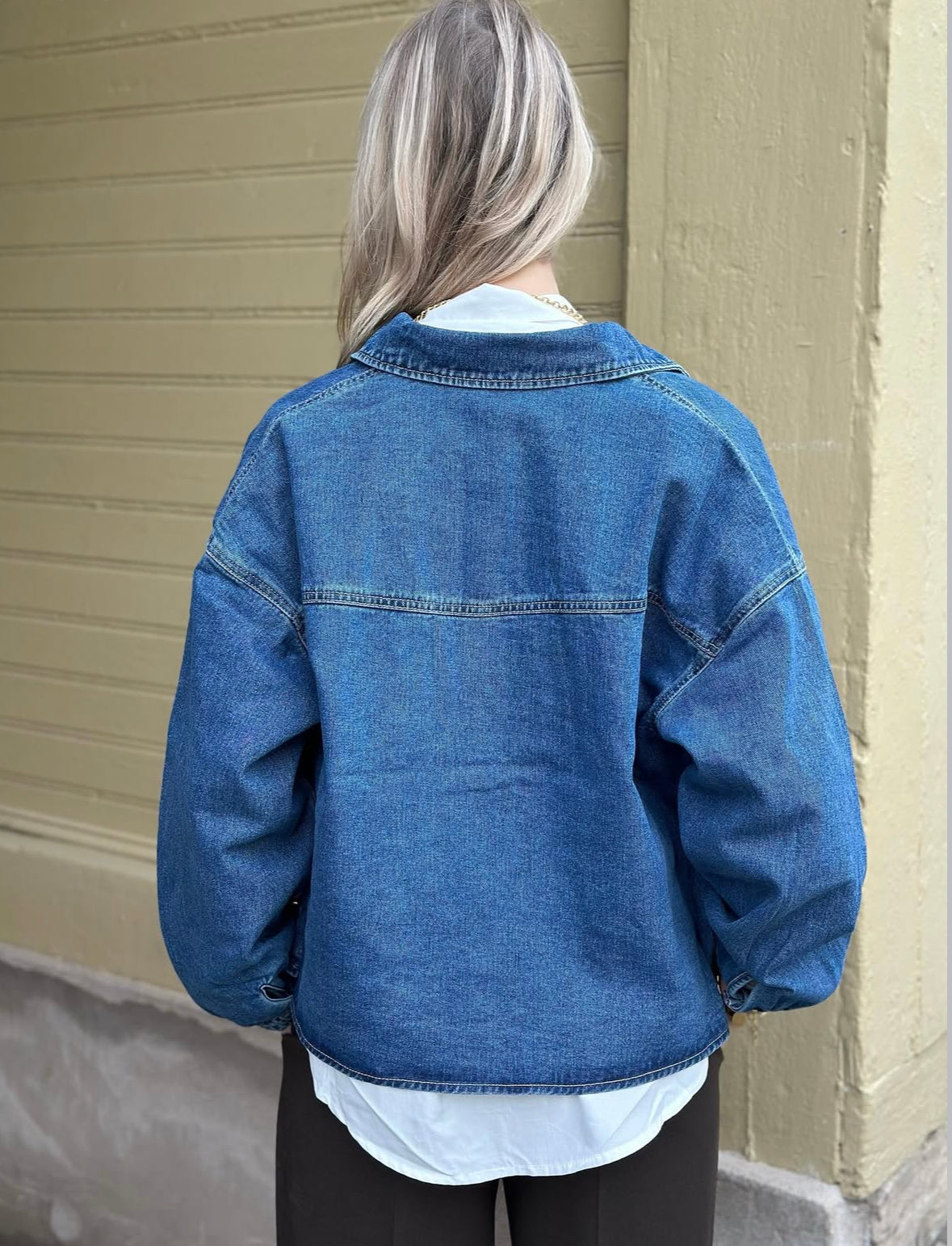 VEROMODA - ELORA LS DENIM SHIRT - MEDIUM BLUE DENIM