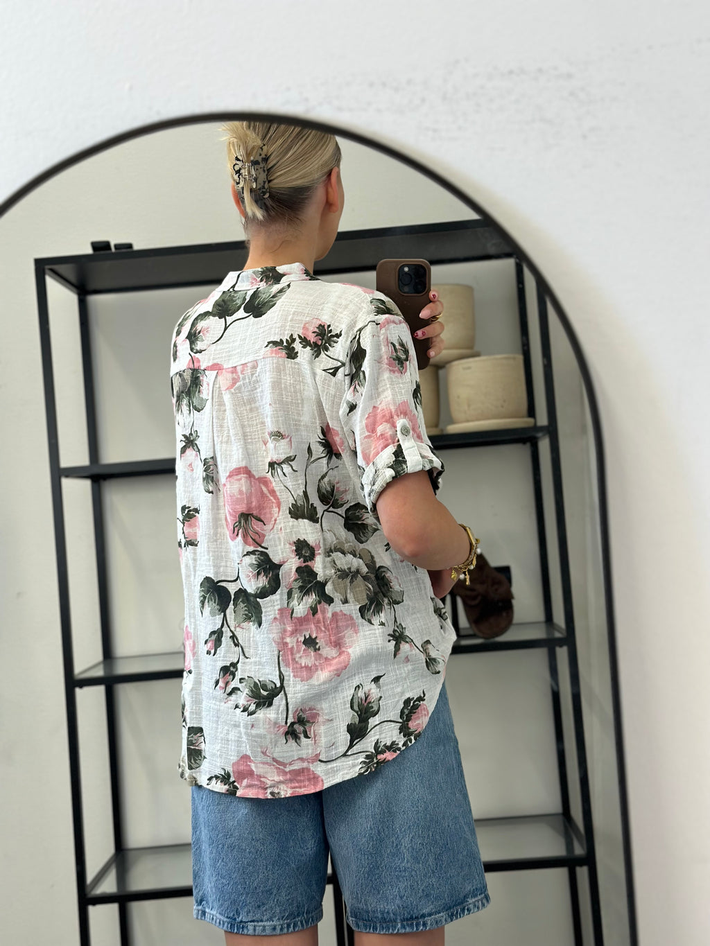 JÖRLEVIK - FLOWER BLUSE - VIT