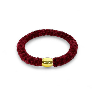 STELLA DETAILS - MIKA VELVET HAIR TIE - BURGUNDY