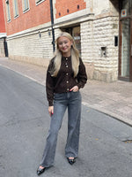 Ladda upp bild till gallerivisning, JDY - DEBBIE LS O-NECK CARDIGAN - SLATE BLACK/MELANGE
