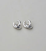 Ladda upp bild till gallerivisning, BOW19 DETAILS - KNOT EARRINGS - SILVER
