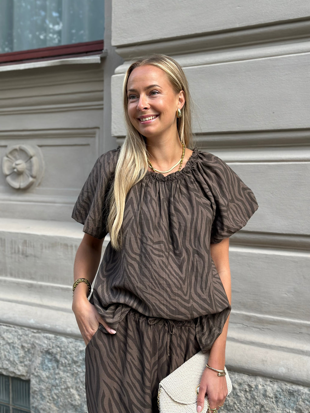 MARTA - LUCIANA TOP 26136 - ZEBRA BROWN