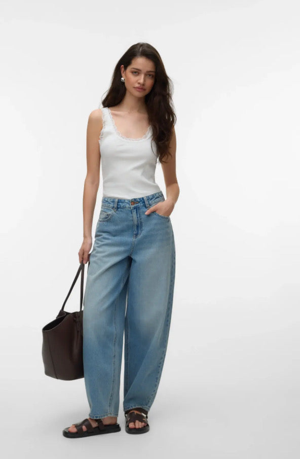 VEROMODA - NANA LACE TOP - SNOW WHITE