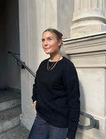 Ladda upp bild till gallerivisning, SELECTED FEMME - LULU LS KNIT O-NECK - BLACK
