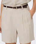ONLY - SIESTA HW BELT LIN SHORTS - MOONBEAM