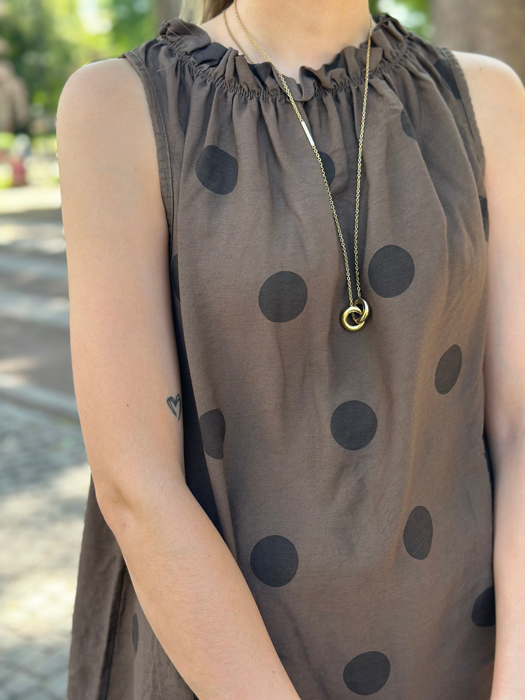MARTA - LUCINA TOP 2319 - BROWN/DOT