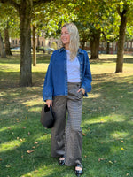 Ladda upp bild till gallerivisning, JDY - GEGGO MIA LONG CHECK PANT - COBBLESTONE/MINI CHECK
