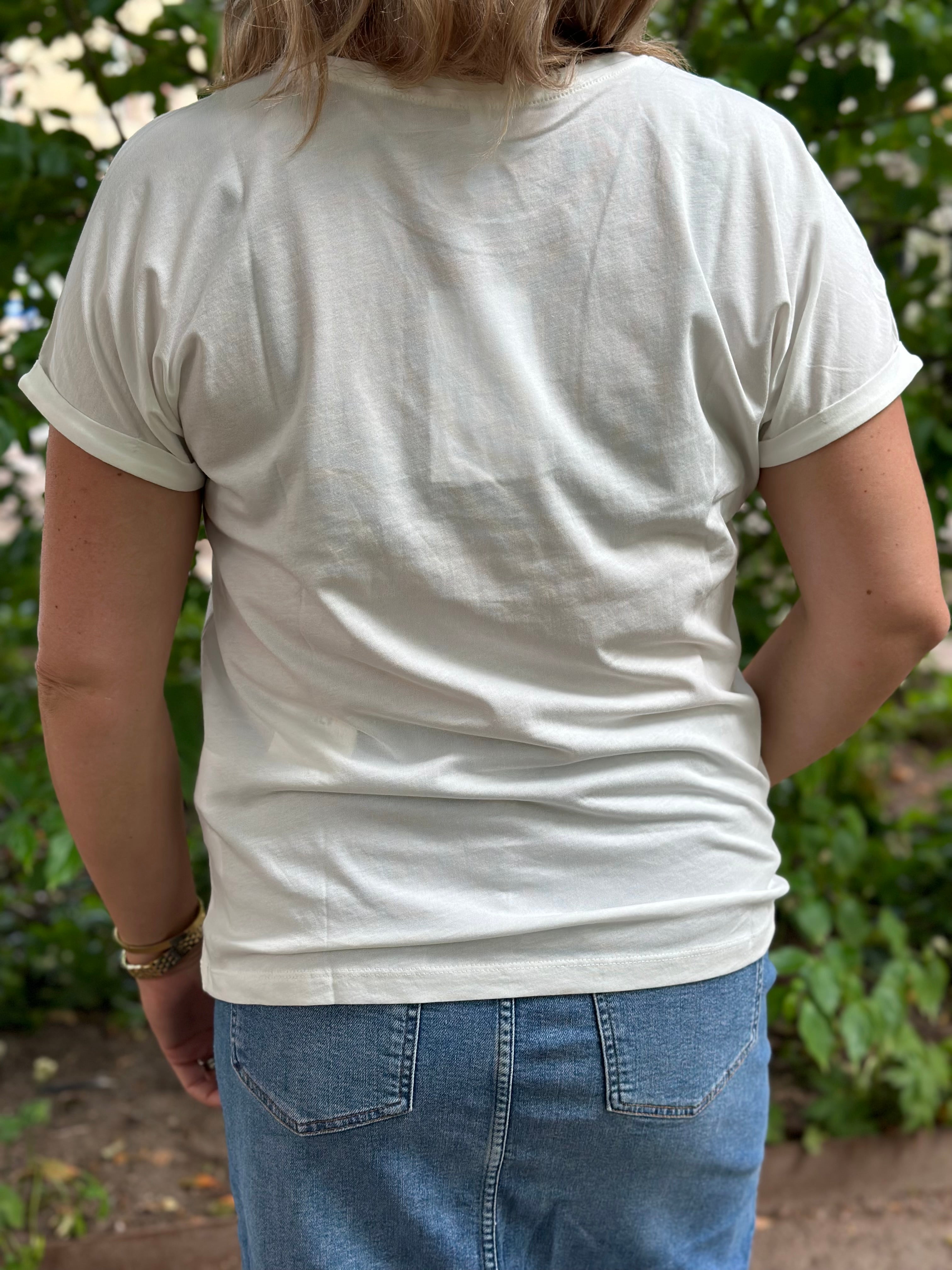 ONLY - 30 FELUCA TEE - CLOUD DANCER/SUNNY SIDE