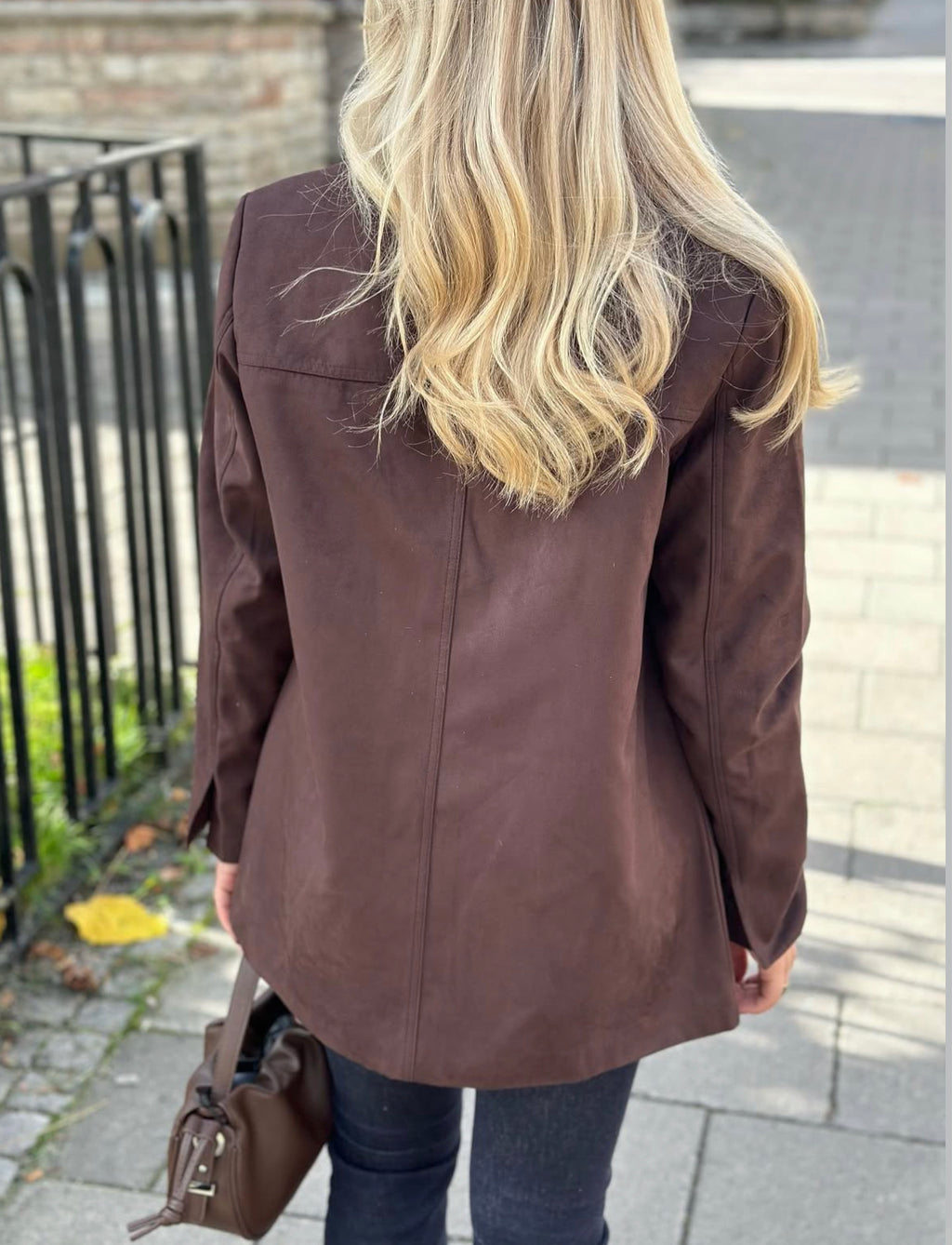 ONLY - BINE LIFE FAUX SUEDE BLAZER - MOLE