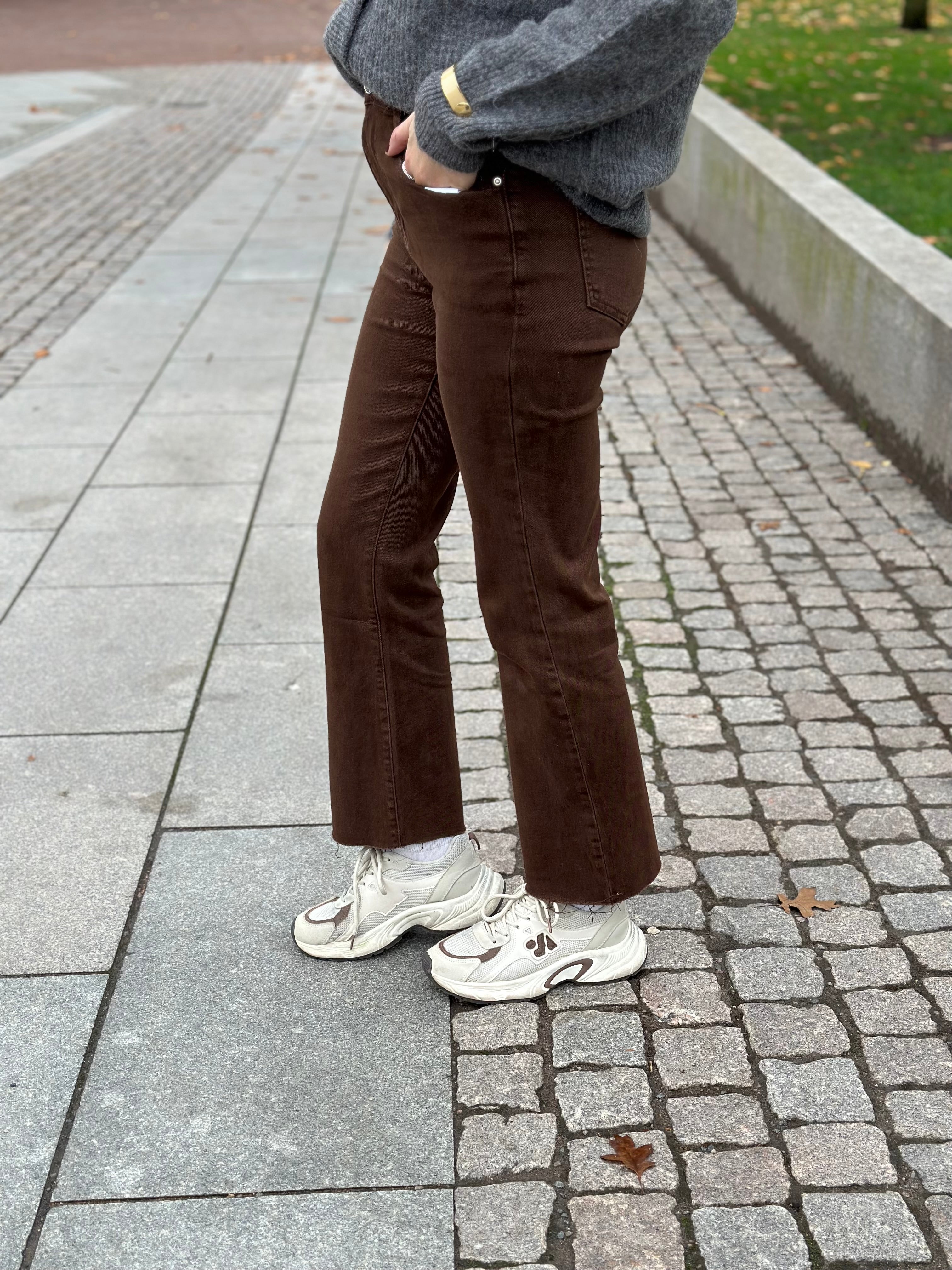 COSY HOUSE - FLARED JEANS - BROWN Y630614#