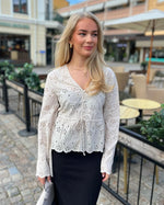 Ladda upp bild till gallerivisning, PIECES - TARMORINE LS TIE TOP - SILVER GRAY

