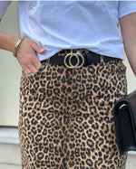 Ladda upp bild till gallerivisning, VEROMODA - VERI SKIRT - SKLVER MINK/ LEOPARD
