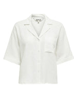 Ladda upp bild till gallerivisning, ONLY - TOKYO SS LINEN BLEND SHIRT - BRIGHT WHITE
