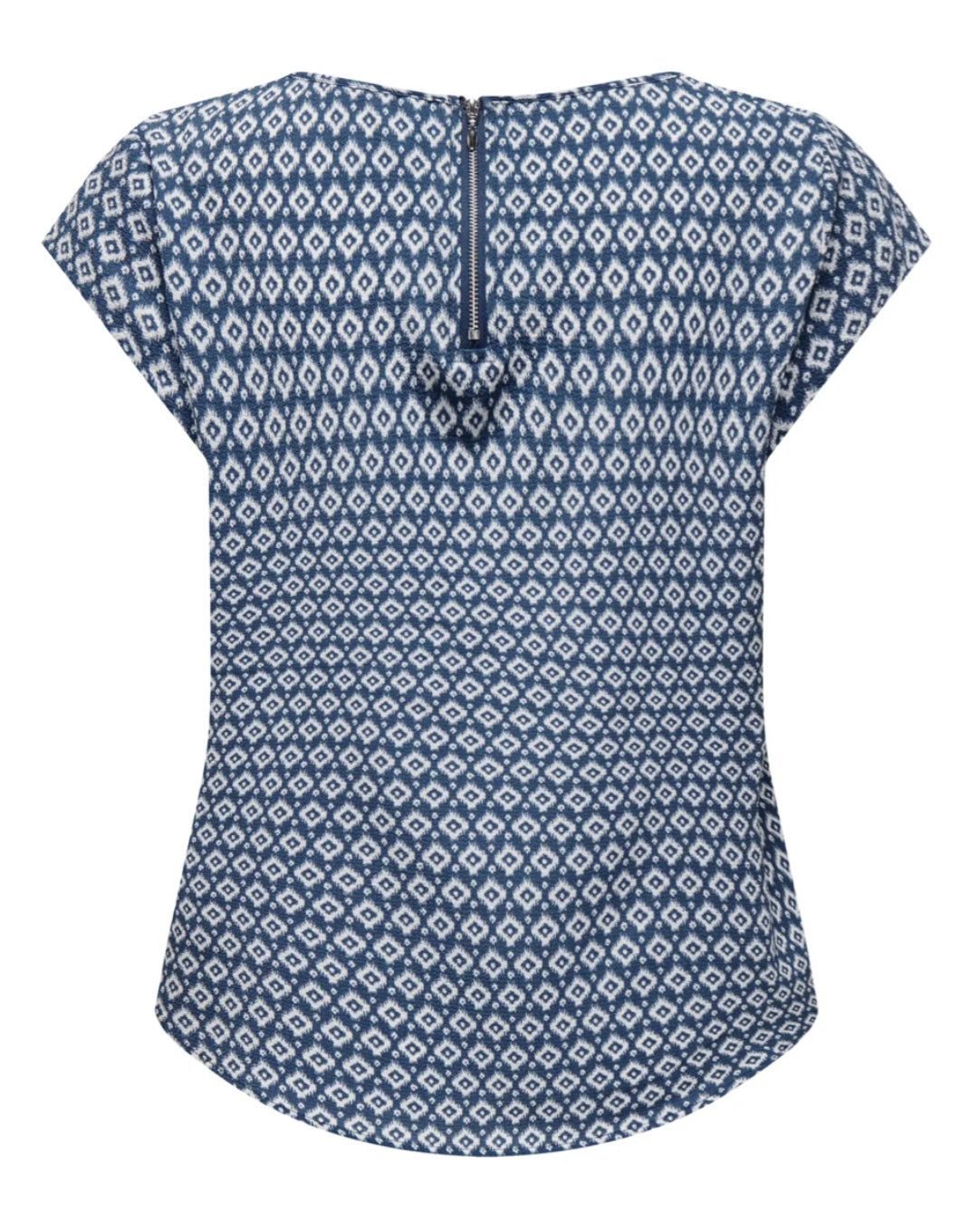 ONLY - VIC S/S TOP - DARK DENIM/SMALL IKAT
