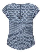 Ladda upp bild till gallerivisning, ONLY - VIC S/S TOP - DARK DENIM/SMALL IKAT
