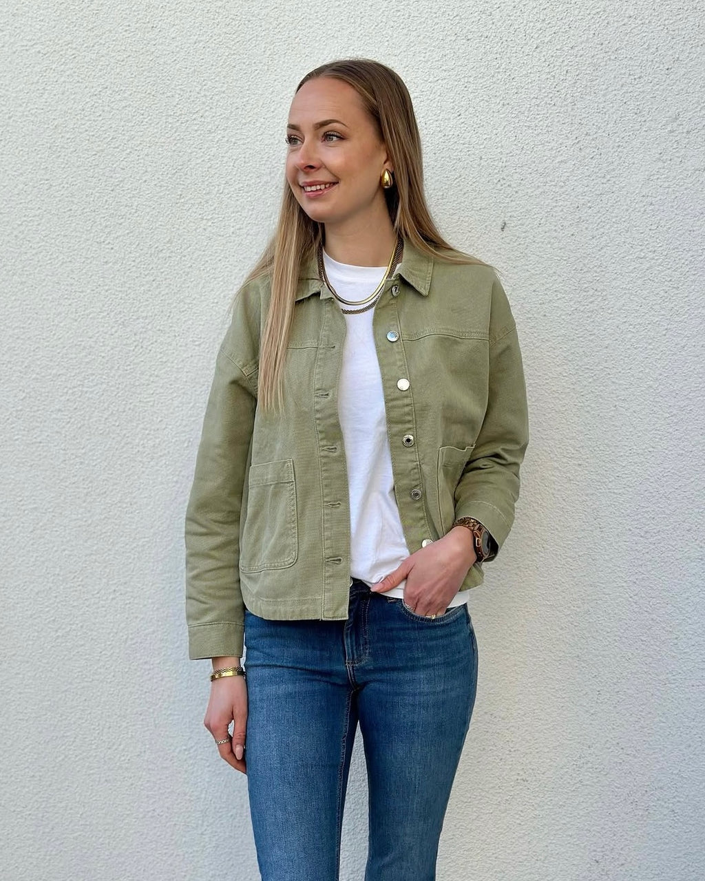 VERO MODA - JAMIE LS DENIM SHACKET - LAUREL WREATH