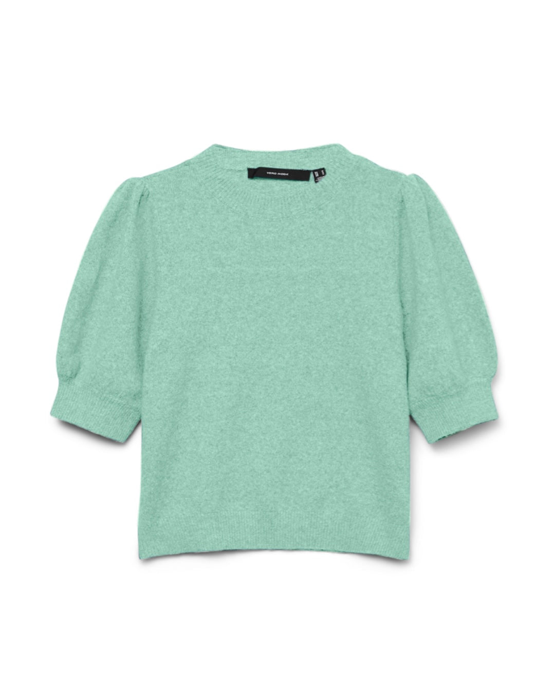 VERO MODA - DOFFY 2/4 O-NECK PULLOVER - BIRDS EGG GEEEN/MELANGE