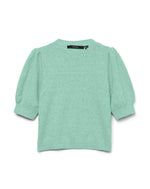 Ladda upp bild till gallerivisning, VERO MODA - DOFFY 2/4 O-NECK PULLOVER - BIRDS EGG GEEEN/MELANGE
