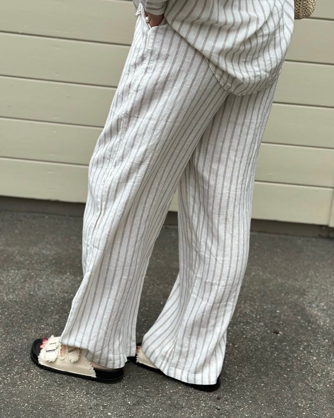 VERO MODA - LINN HW PANTS - SNOW WHITE/OLGA MOON