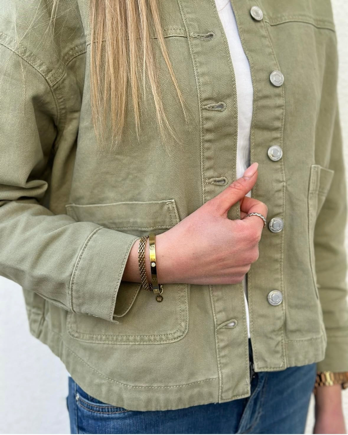 VERO MODA - JAMIE LS DENIM SHACKET - LAUREL WREATH
