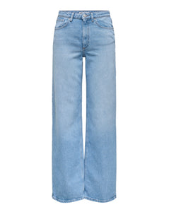 ONLY - JUICY HW WIDE LEG DNM - LIGHT BLUE DENIM