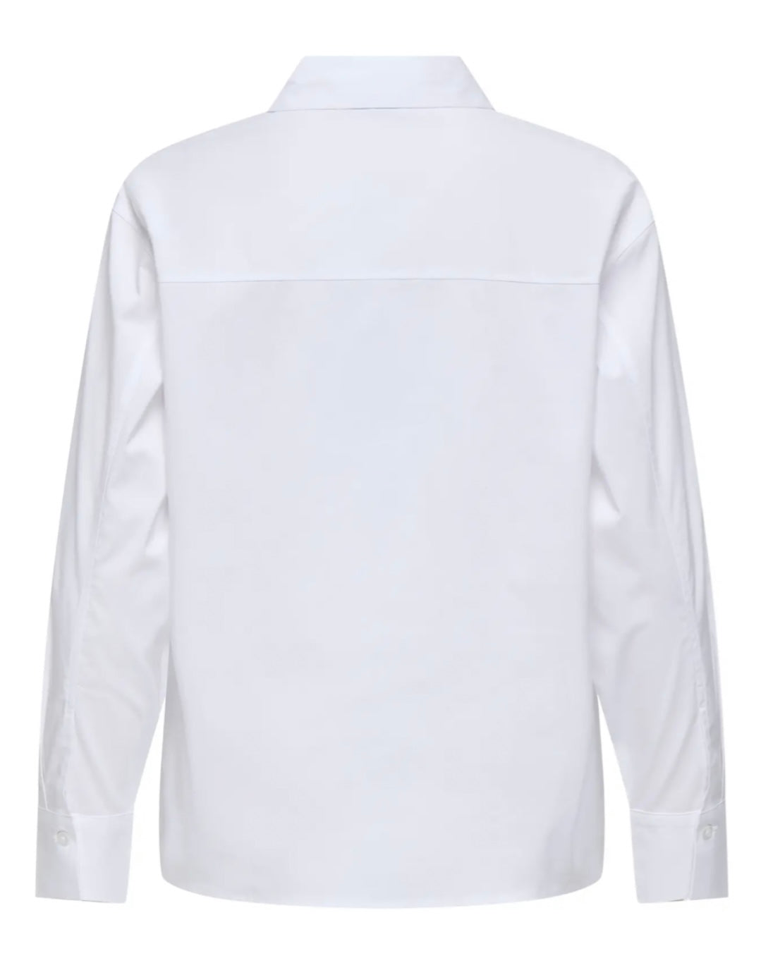 JDY - MIO L/S ZIP SHIRT - WHITE