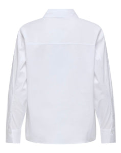 JDY - MIO L/S ZIP SHIRT - WHITE