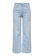 Ladda upp bild till gallerivisning, ONLY - MADISON BLUSH HW WIDE DNM - LIGHT BLUE BLEACHED DENIM
